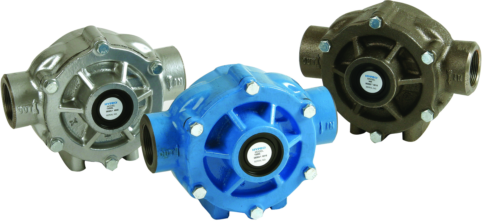 Hypro 1502 Series - 6 Roller, Cast Iron, Ni-Resist or Silver Series XL Roller Pumps