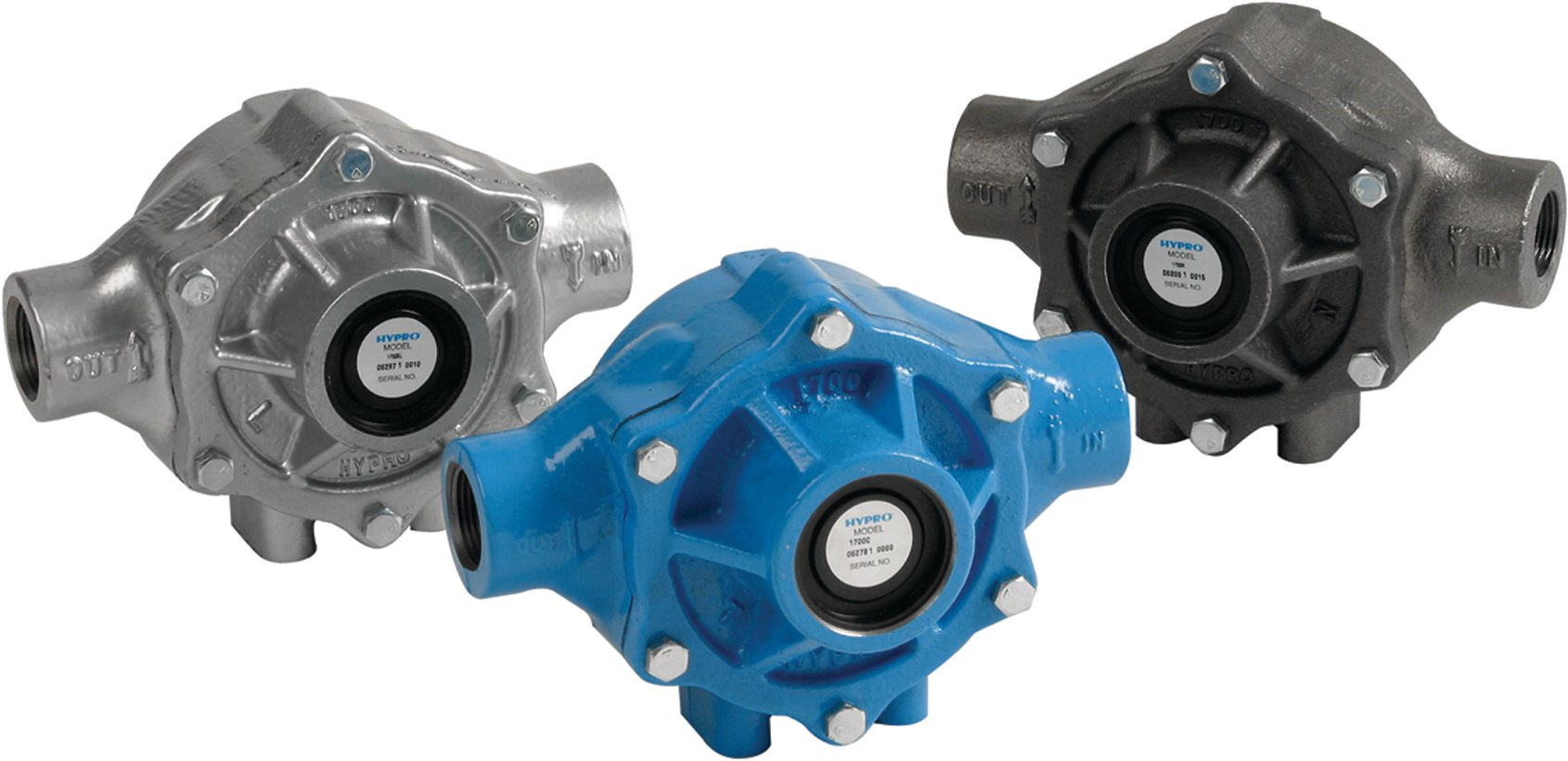 Hypro 1700 Series - 5 Roller, Cast Iron, Ni-Resist or Silver Series XL Roller Pumps