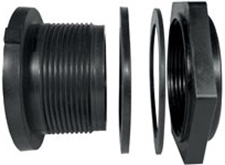 AGTF - Black Double Threaded Bulkhead Fittings