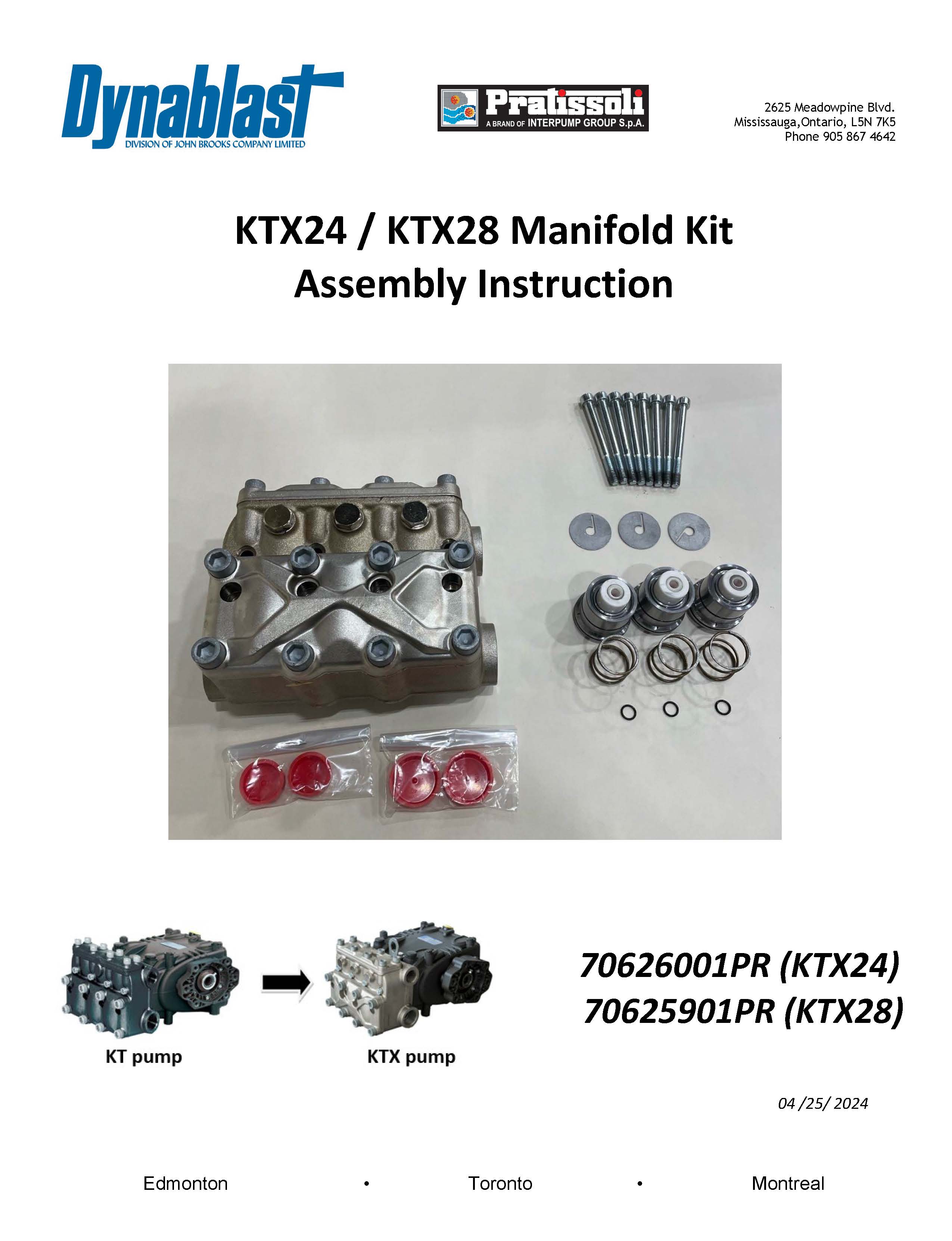 KT to KTX Manifold Assembly
