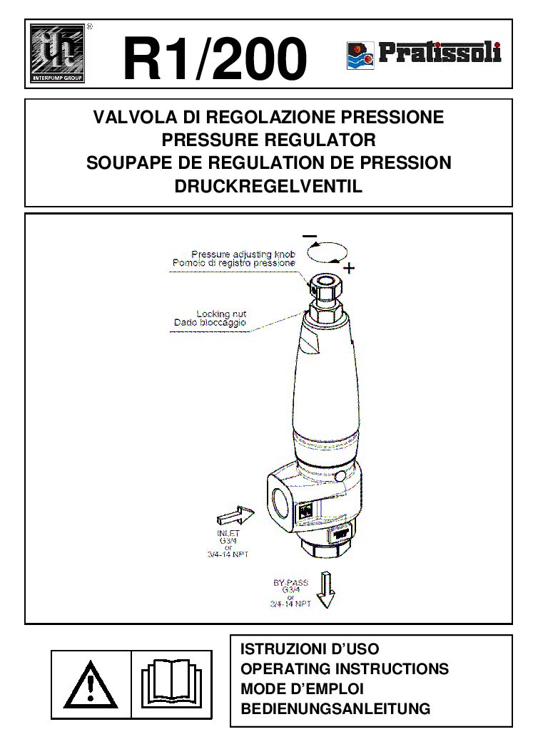 Pratissoli R1 Unloader User manual