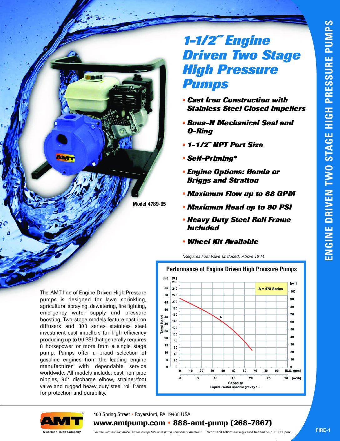 AMT Engine Driven Two Stage High Pressure Pumps