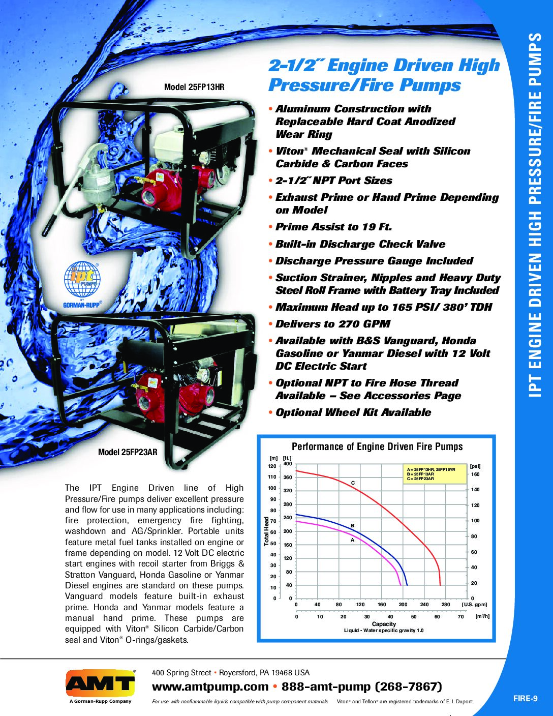 AMT Engine Driven High Pressure Fire Pumps