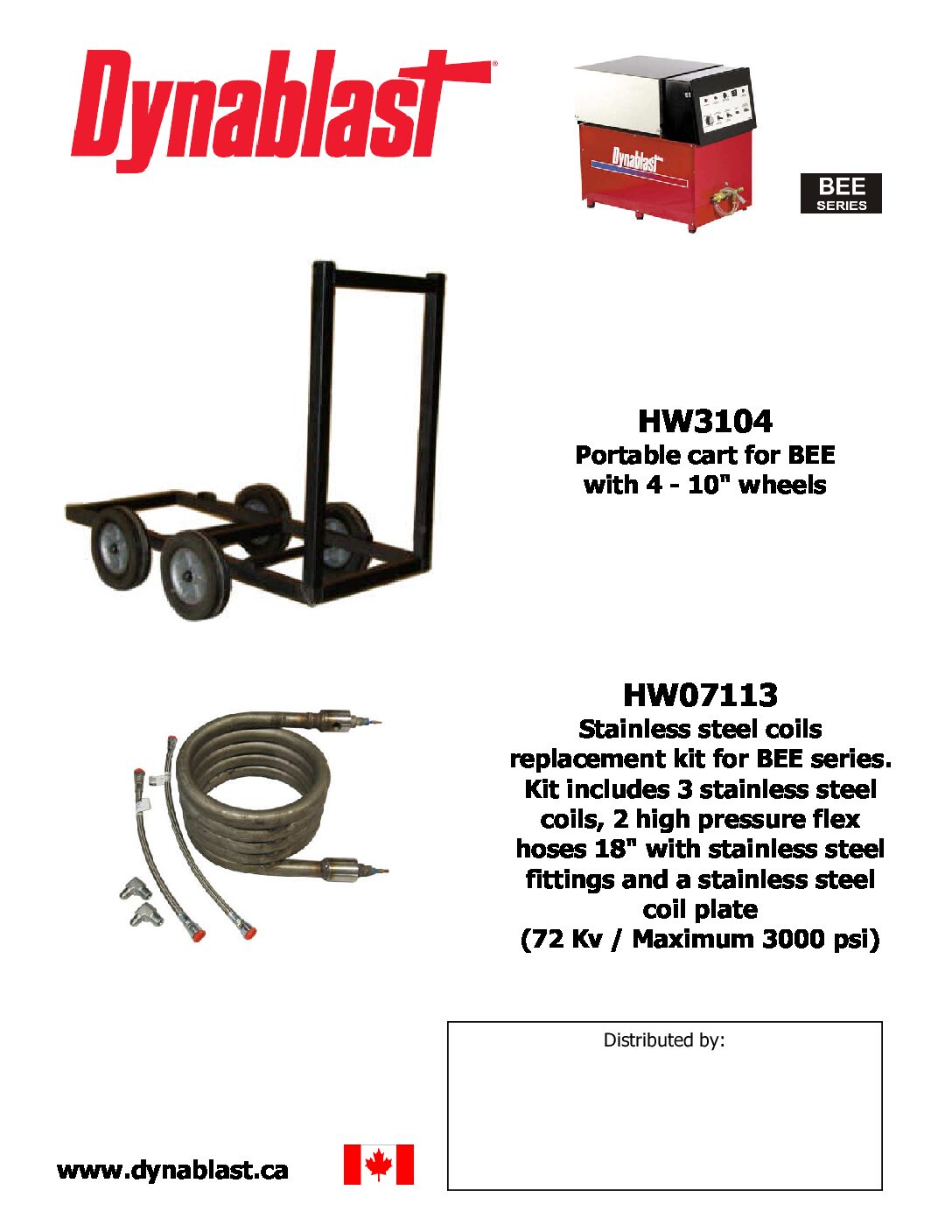 Dynablast HW3104 BEE Series Cart With Wheels
