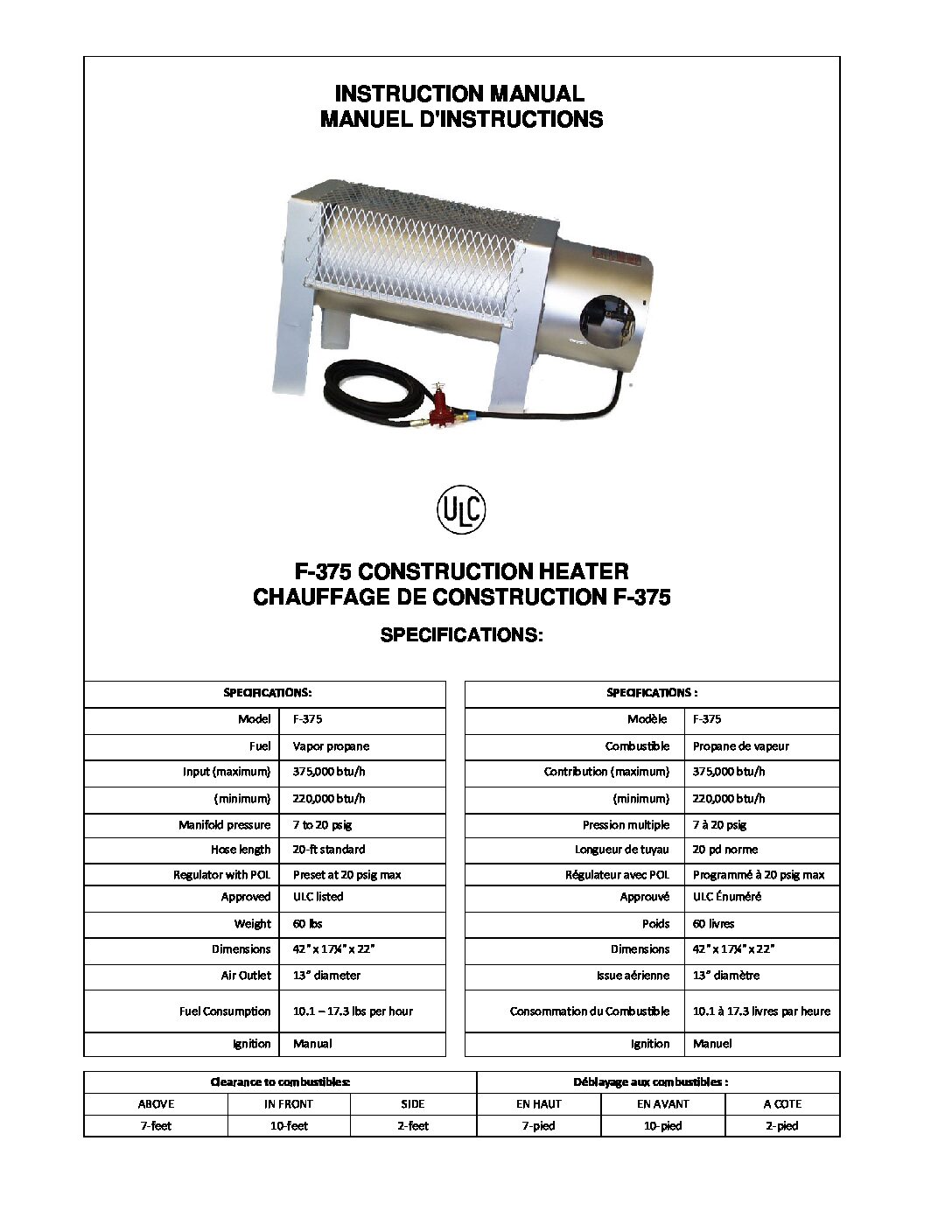 Flagro FLF375 Operating Manual