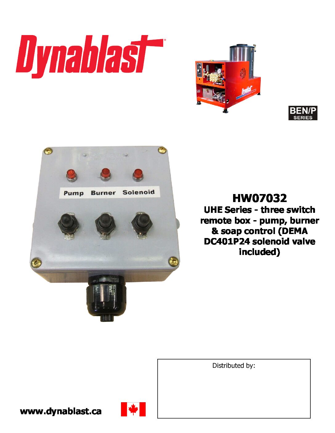 Dynablast HW07032 Three Switch Remote Box