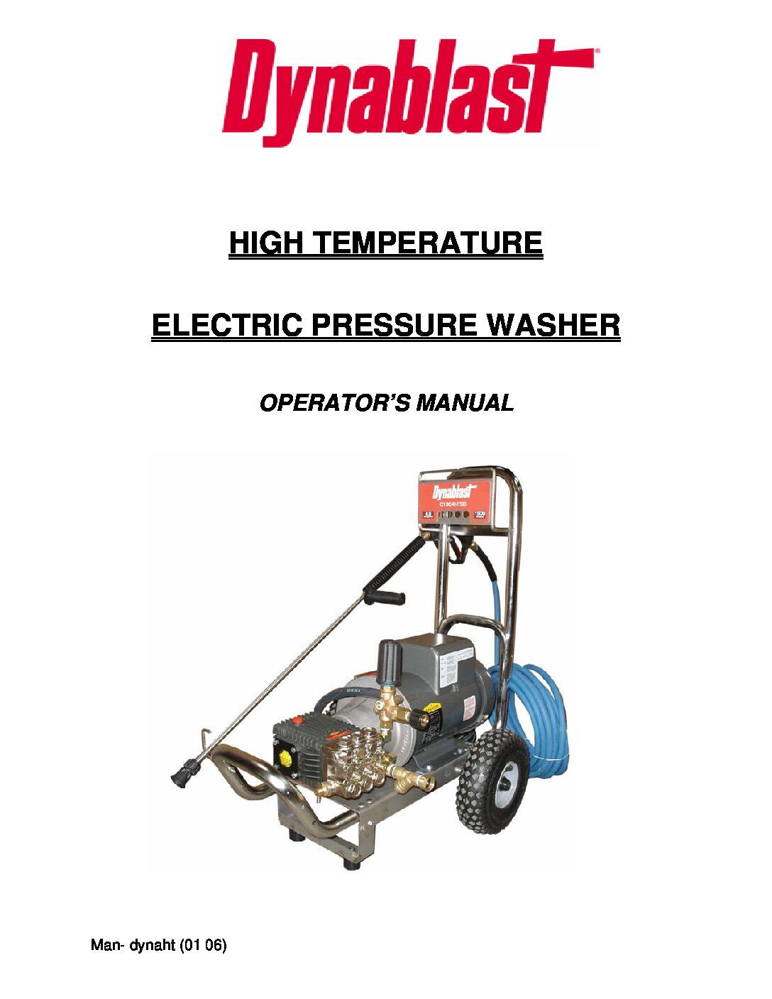 Dynablast C1904HTSS Owners Manual- English