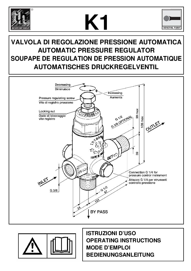 Interpump K1 Unloader User manual