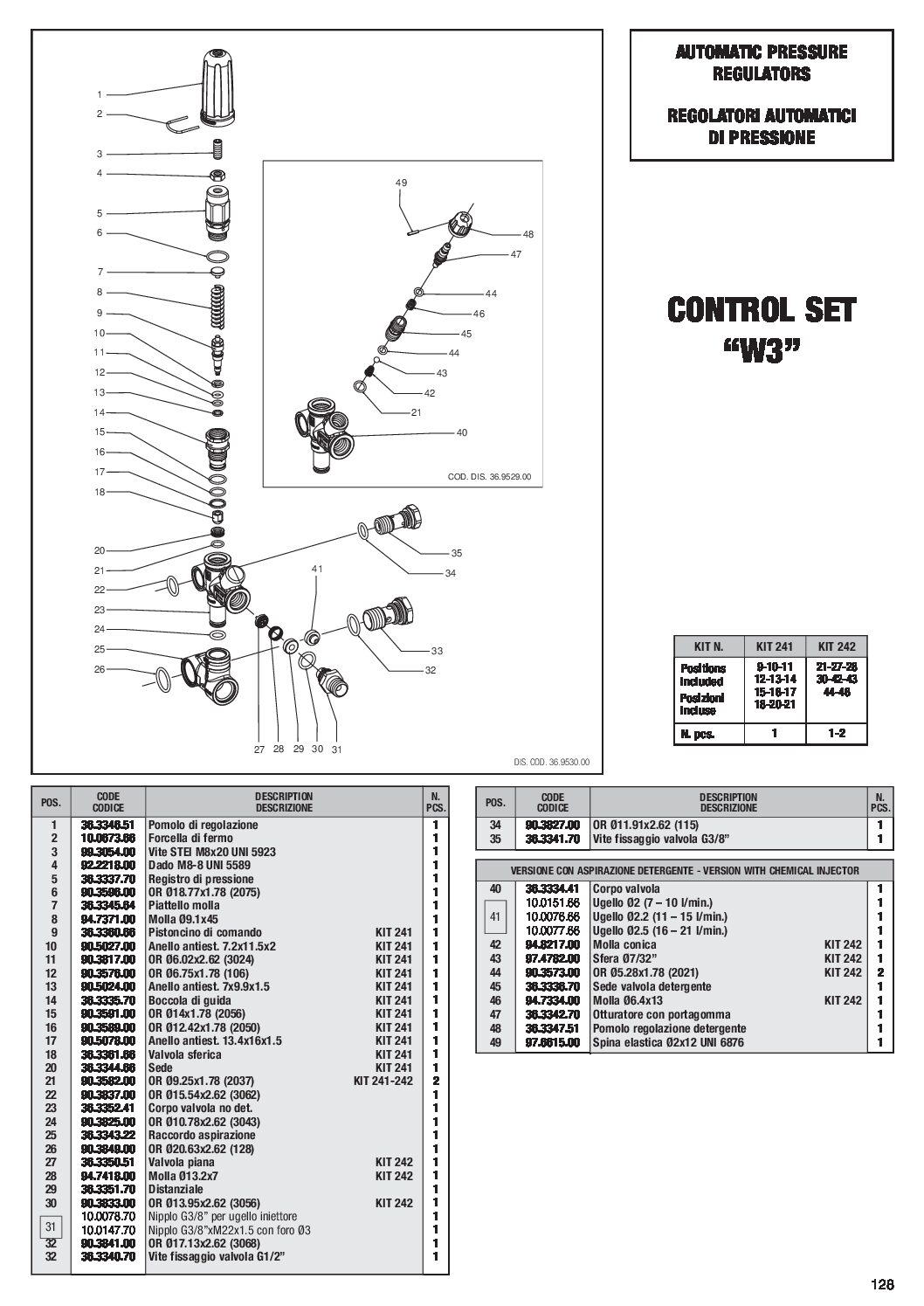 Interpump W31 Unloader parts Breakdown