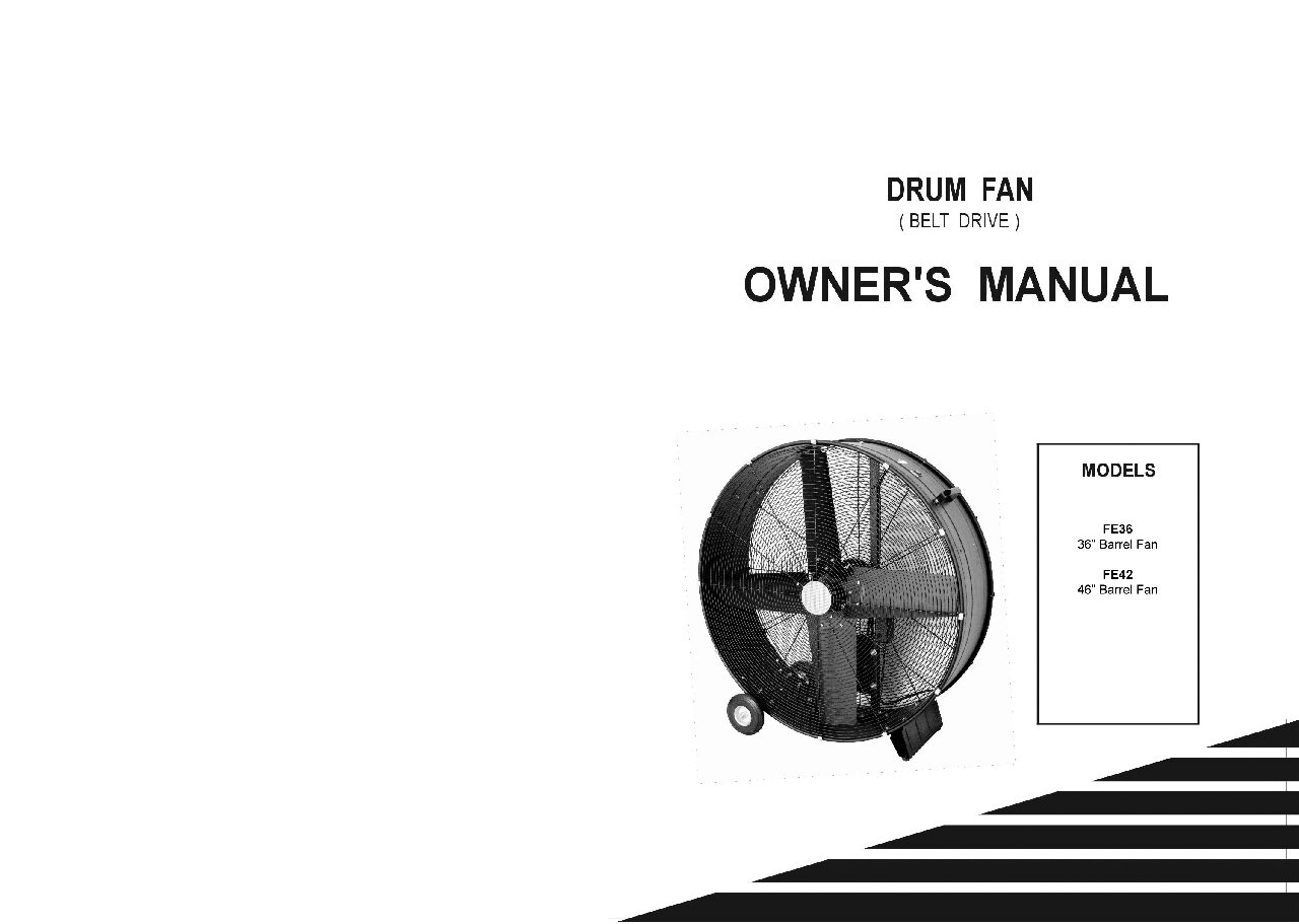 Kodiak AMFE36N Cooling Barrel Fan Operating Manual