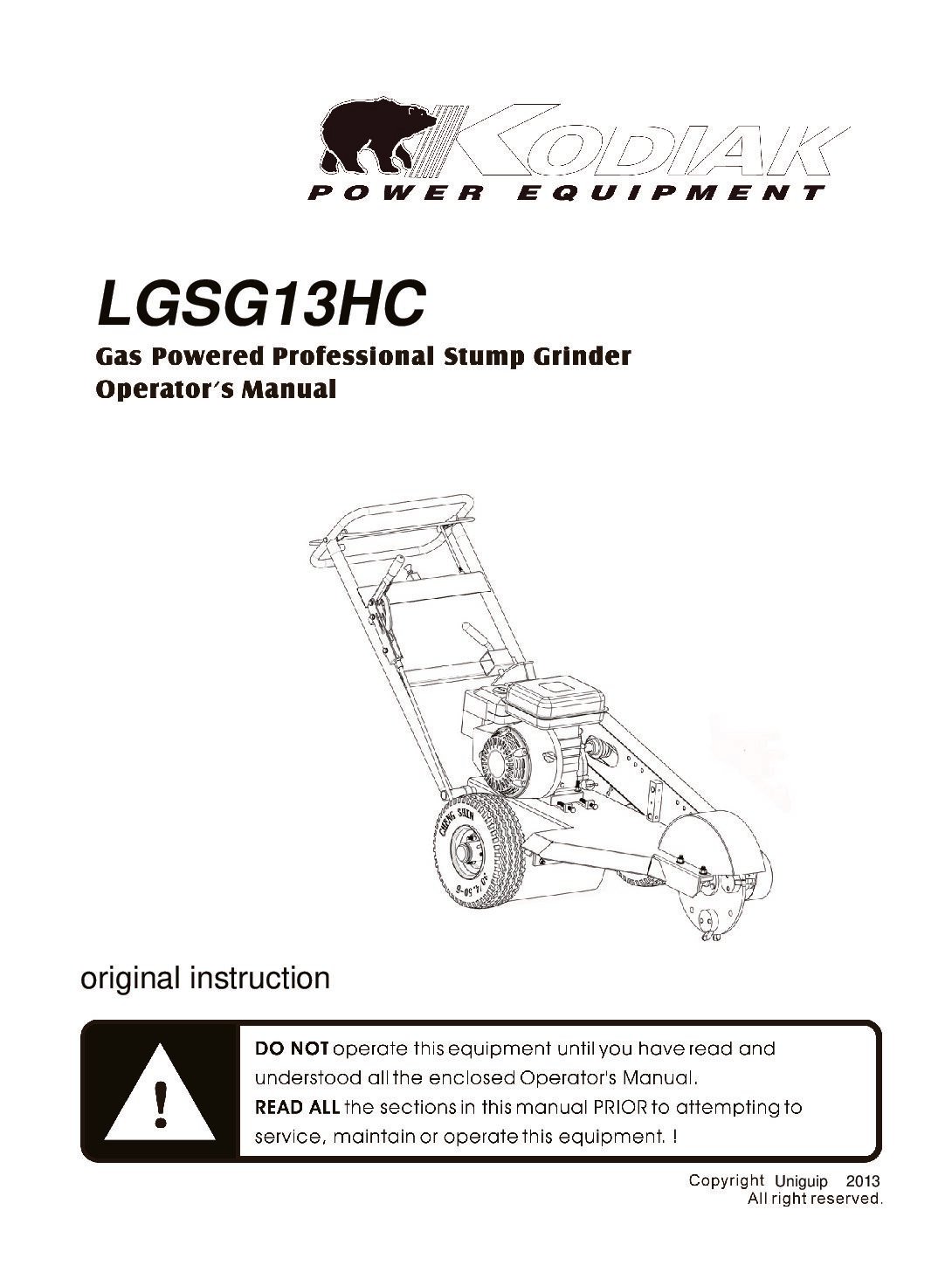 LGSG12HC Operator's Manual