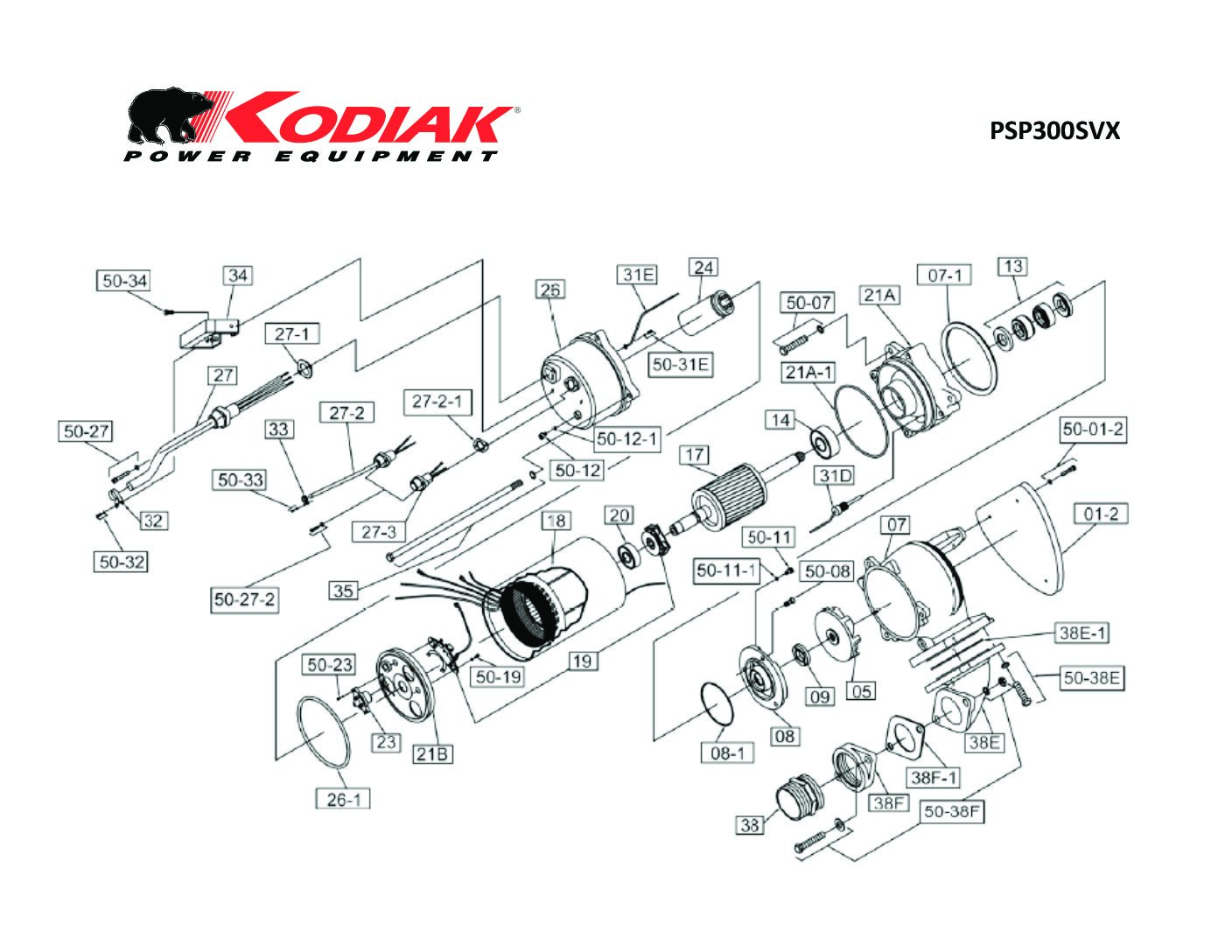 Kodiak PSP300SVX Parts