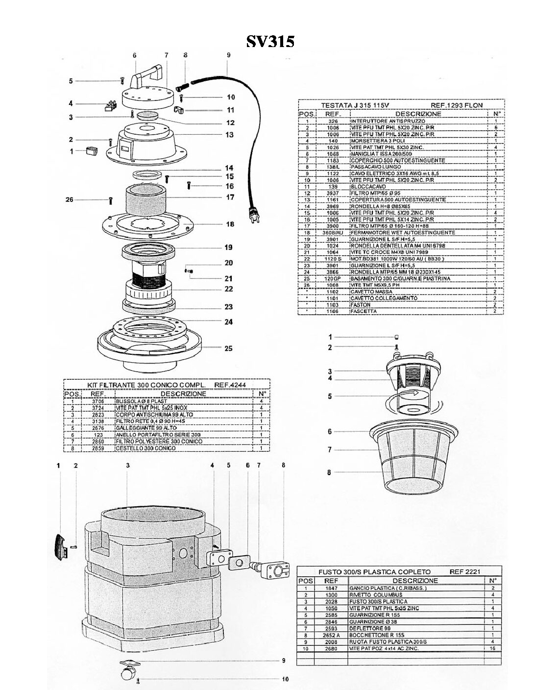 SV315 Parts Breakdown