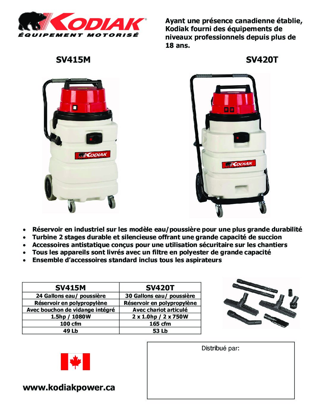 SV420T French Brochure