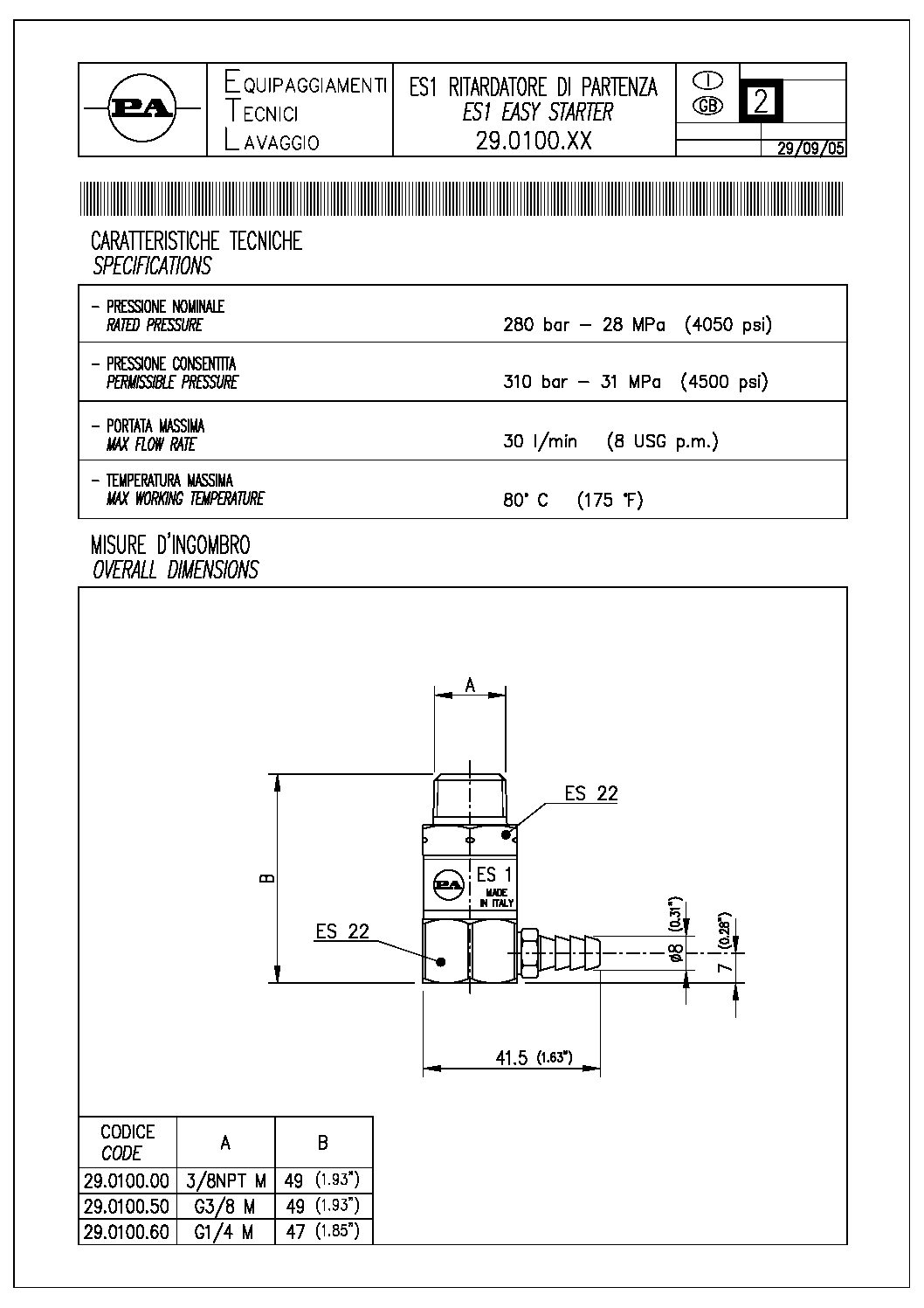 PA ESV steam valve technical manual