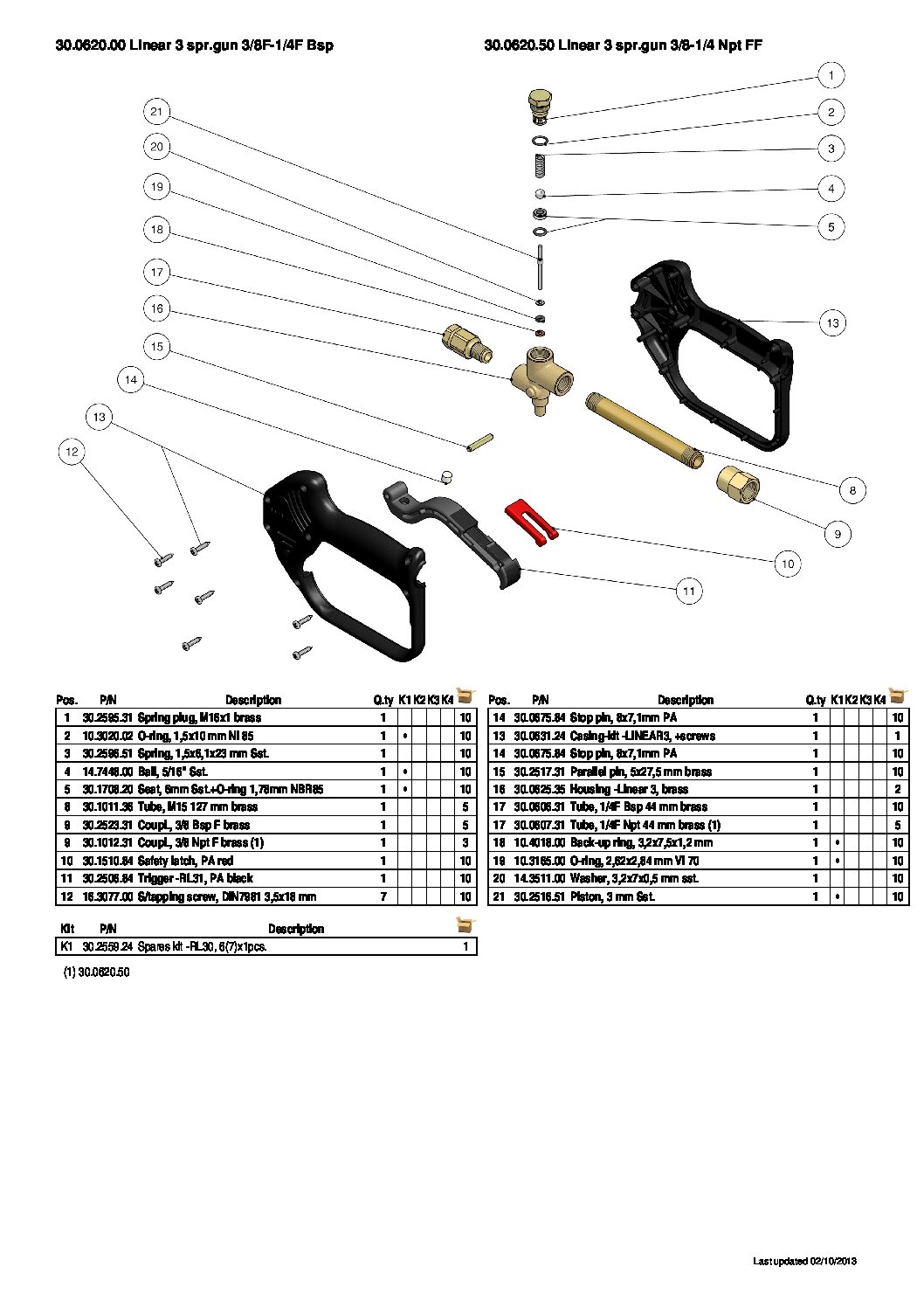 PA G85LN Linear Gun parts breakdown