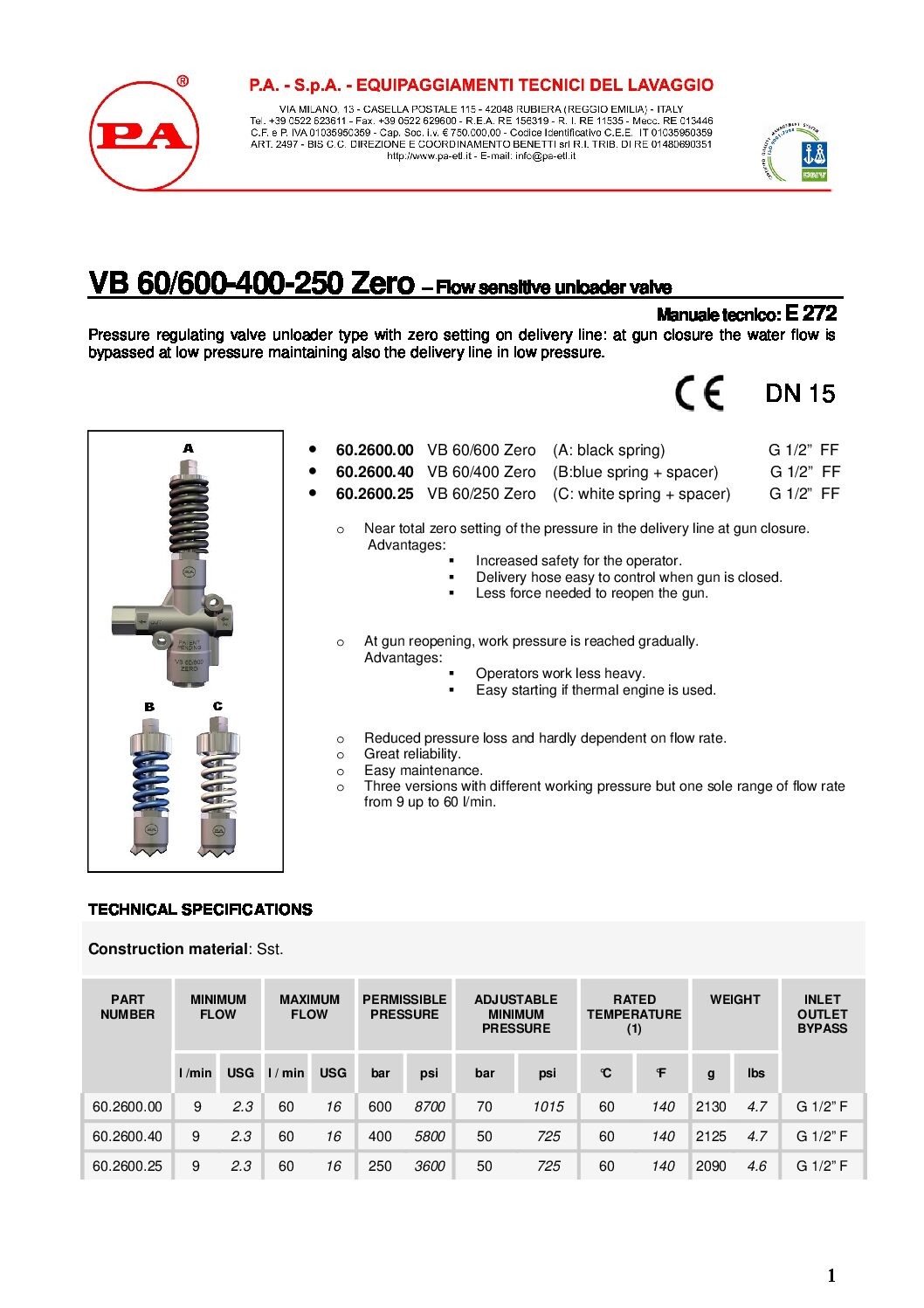 PA VB60 Unloader technical manual