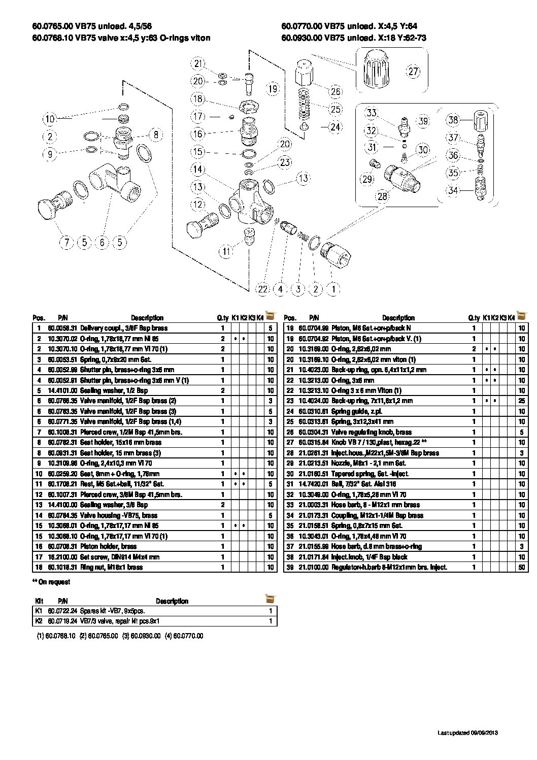 PA VB75 Unloader parts breakdown