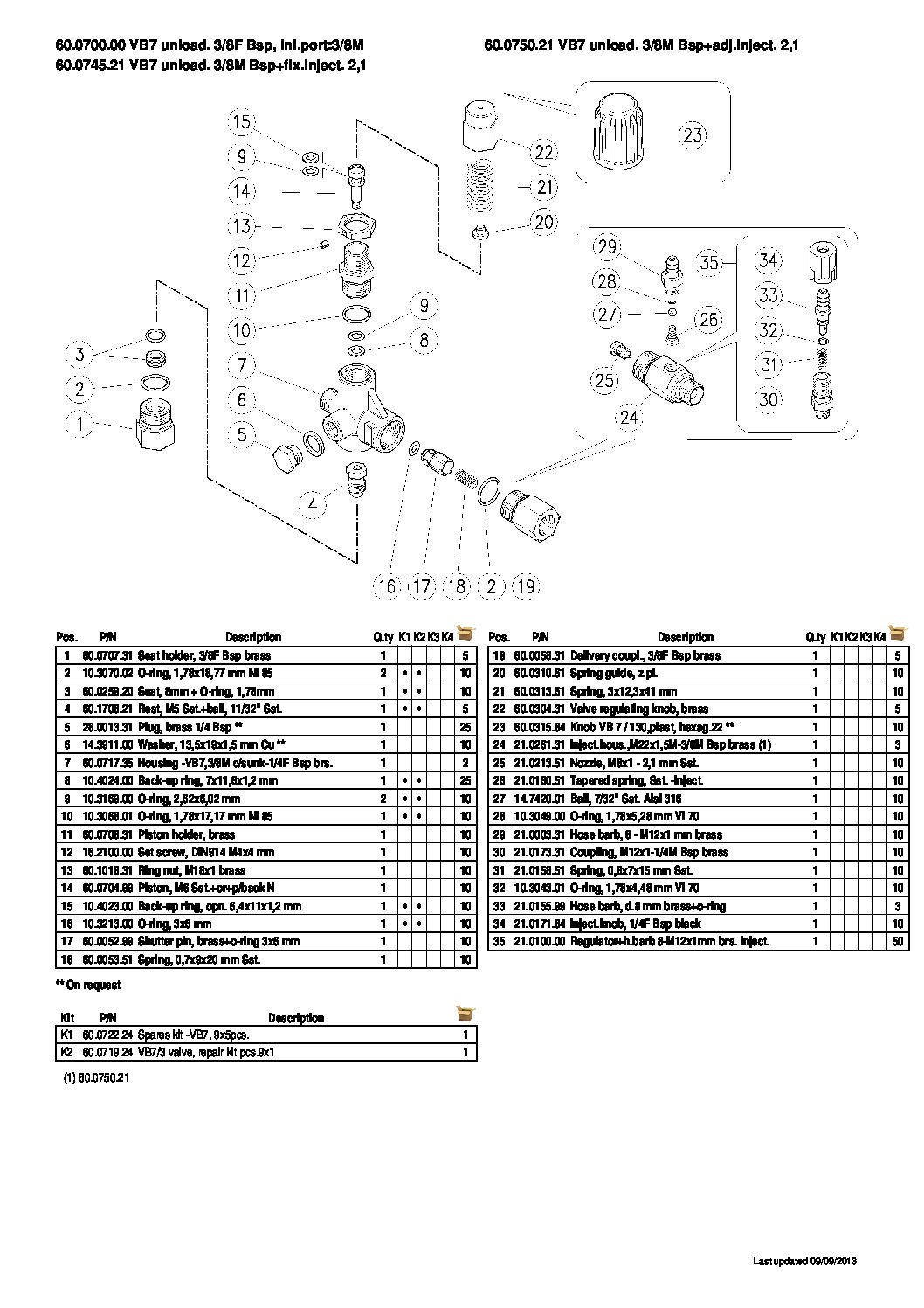 PA VB7 Unloader parts breakdown