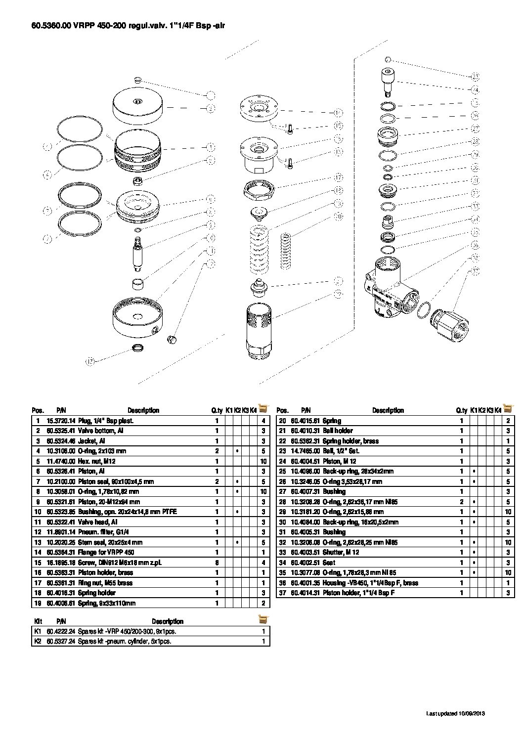 PA VRPP450 safety valve parts breakdown