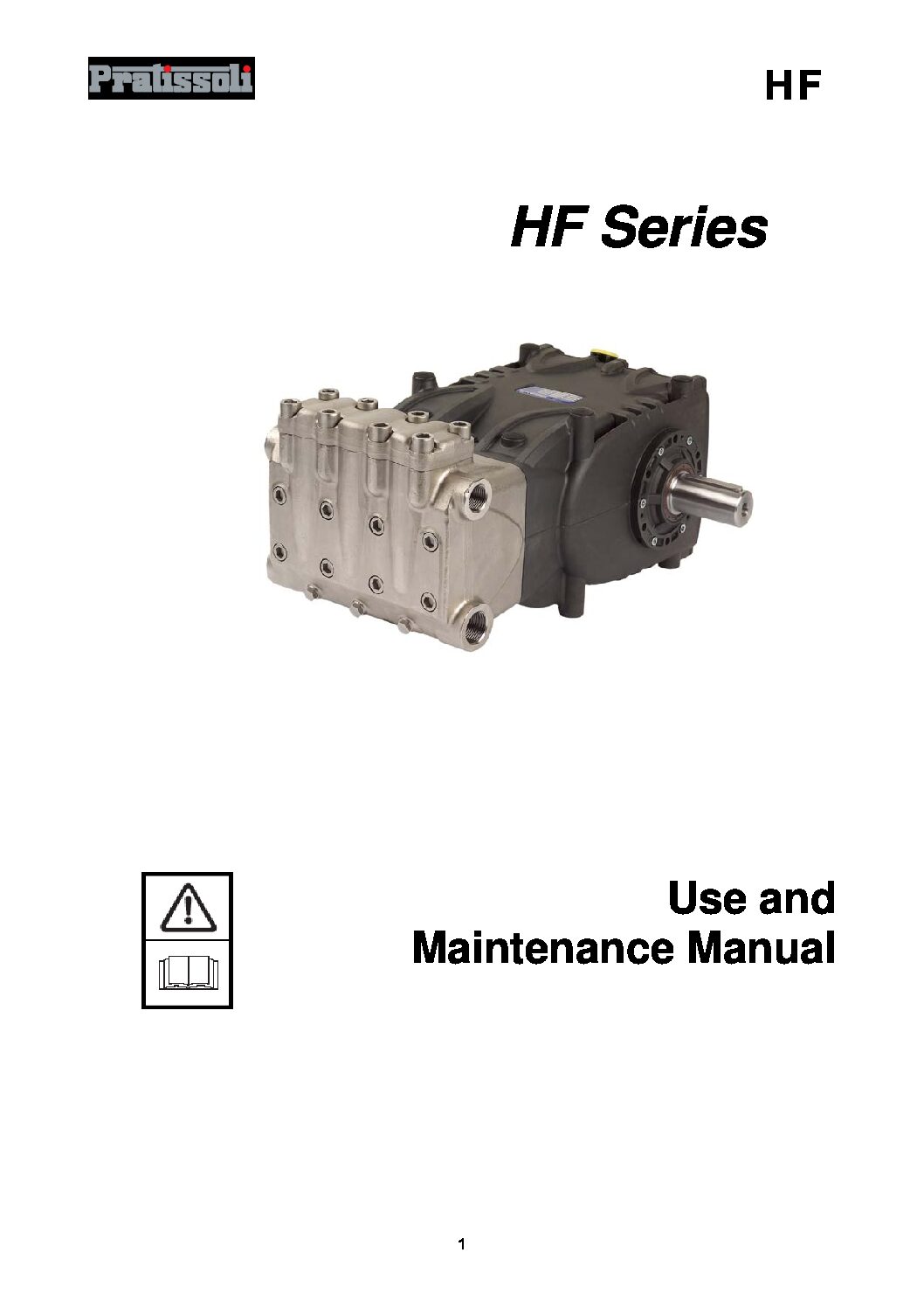 Pratissoli HF Series Plunger Pump Manual