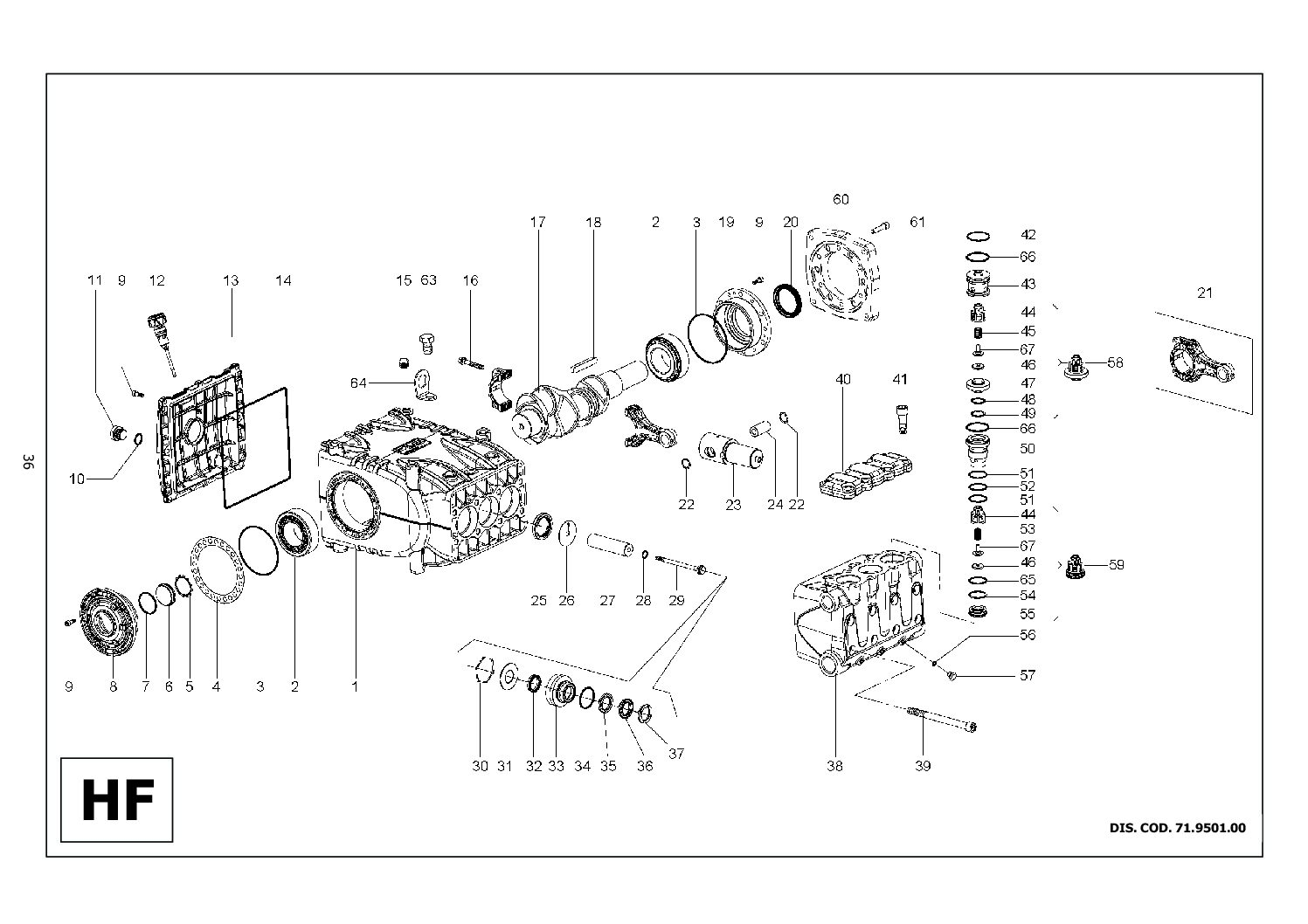 HF series parts list