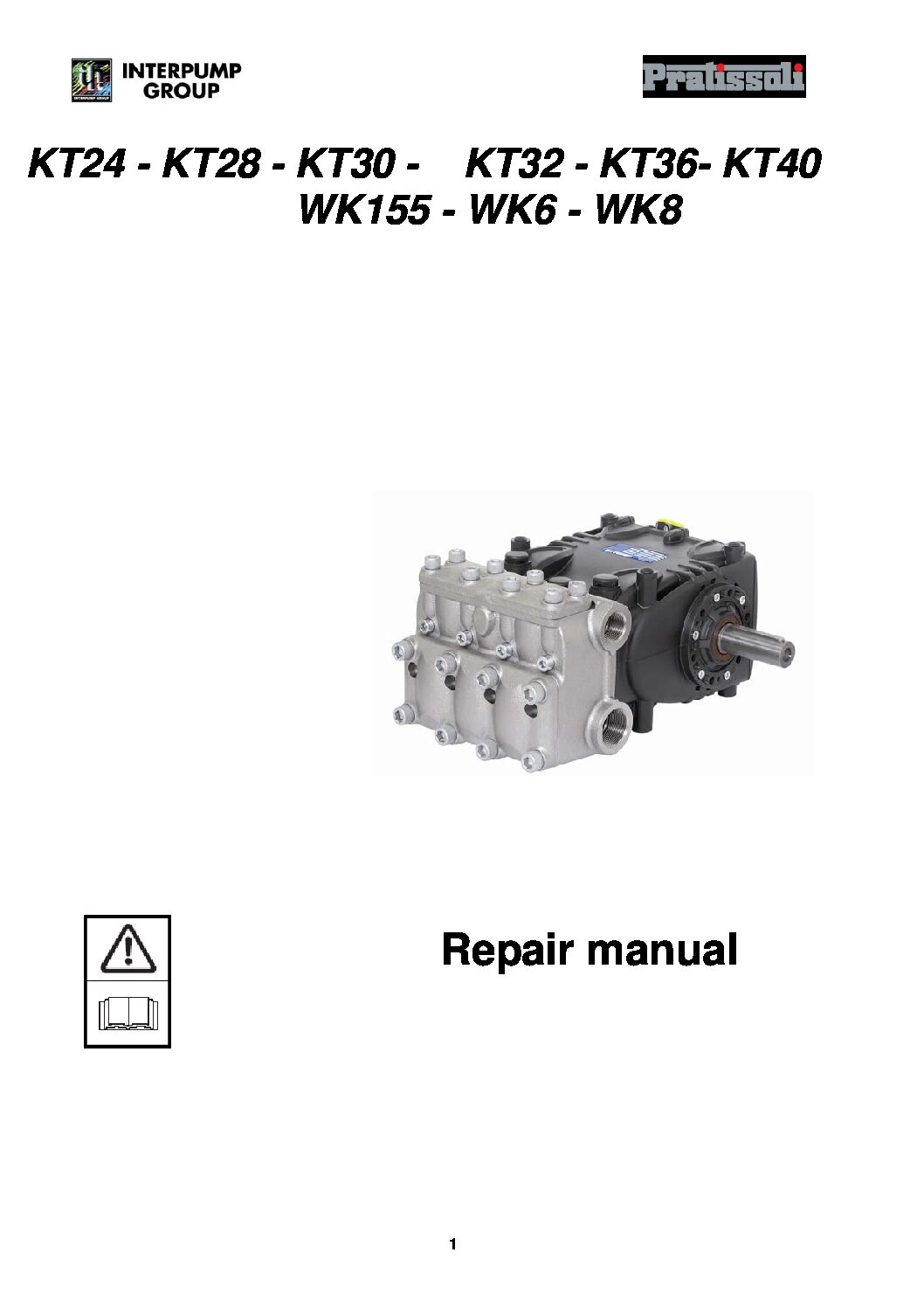 Pratissoli KT LP Series Plunger Pumps Parts Manual
