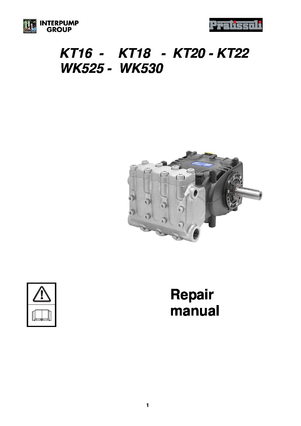 Pratissoli KT HP Series Plunger Pumps Replacement Manual