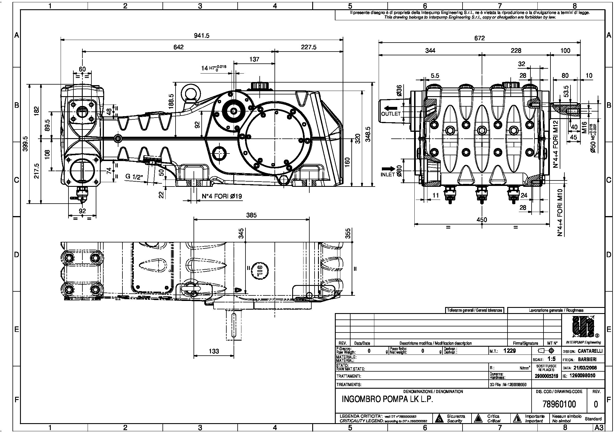 Pratissoli LK Series Plunger Pump Drawings