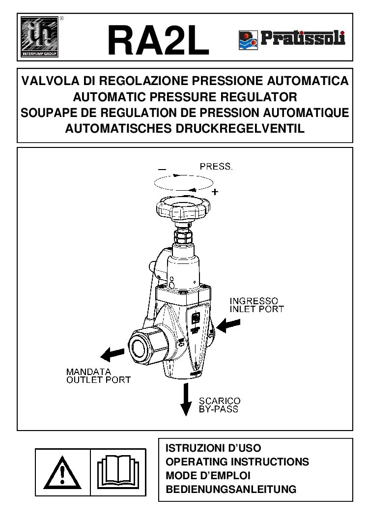 Pratissoli RA2L Unloader User manual