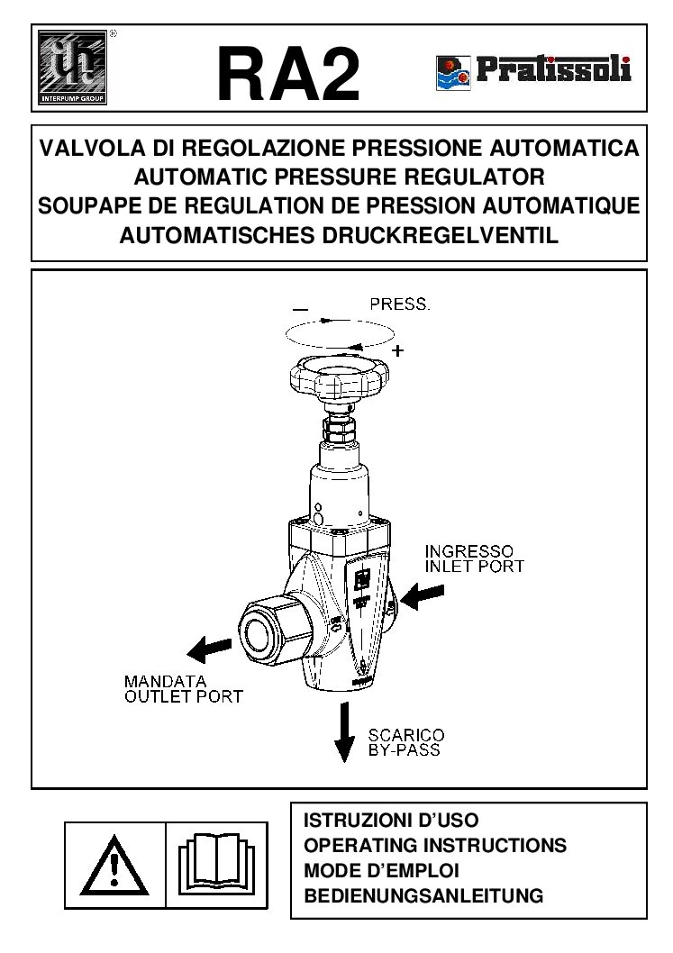 Pratissoli RA2 Unloader User manual