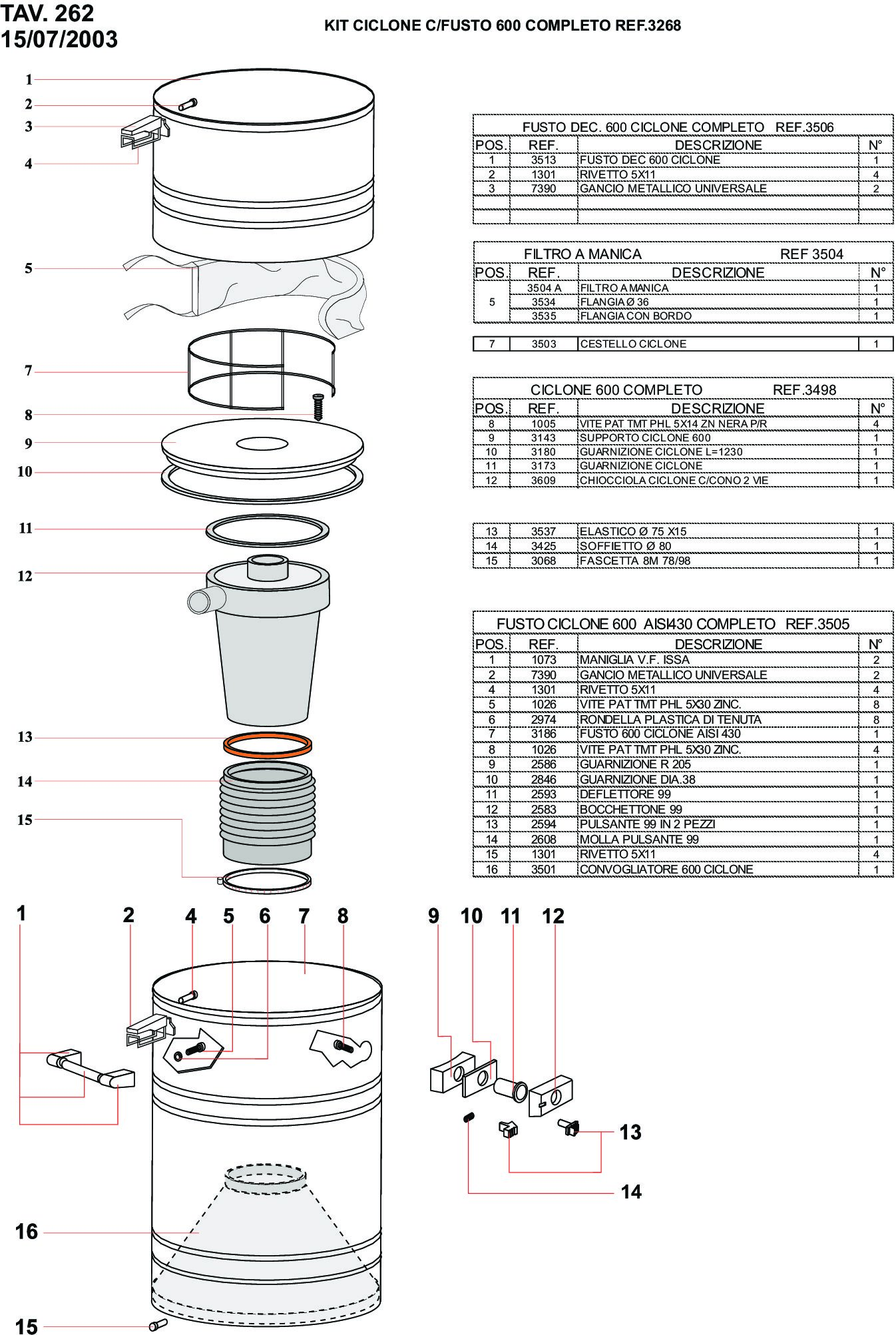 SV800 Parts Breakdown