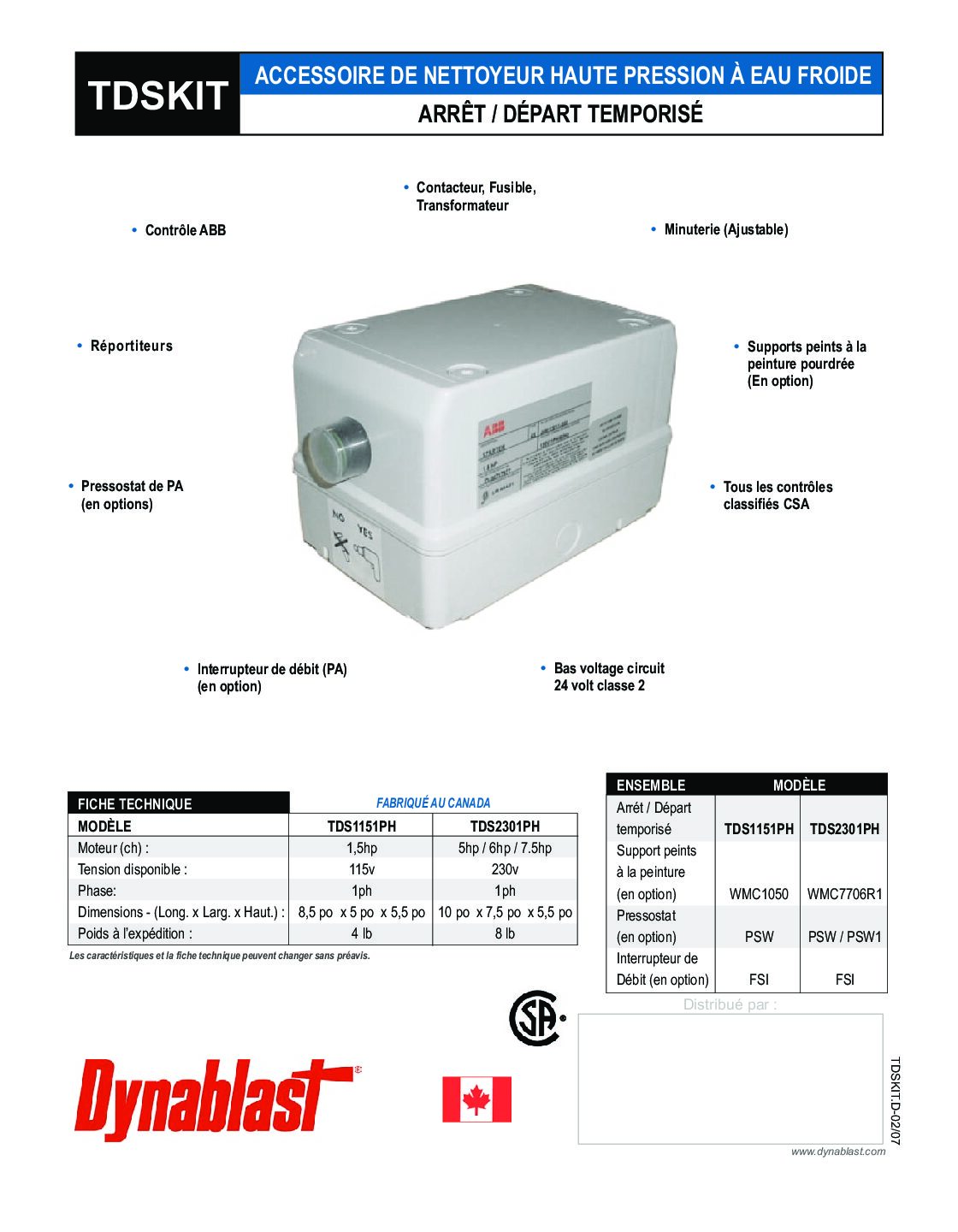 TDS2301PH French Brochure