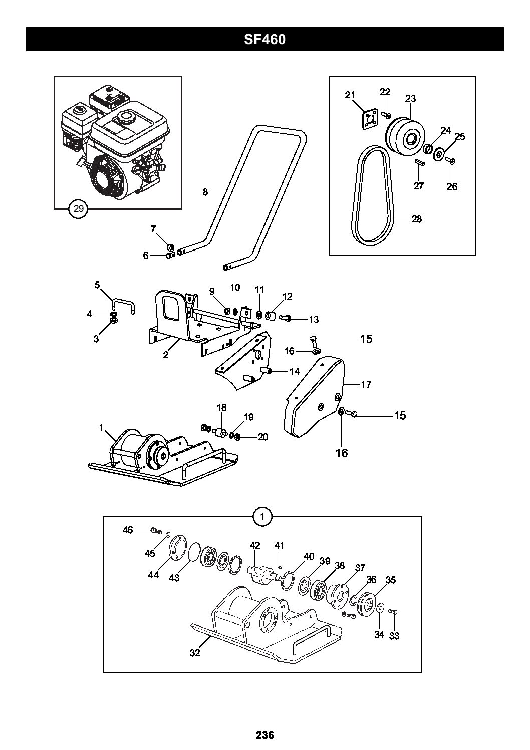 Belle Group BGSF460H Special Soil Compactor Parts