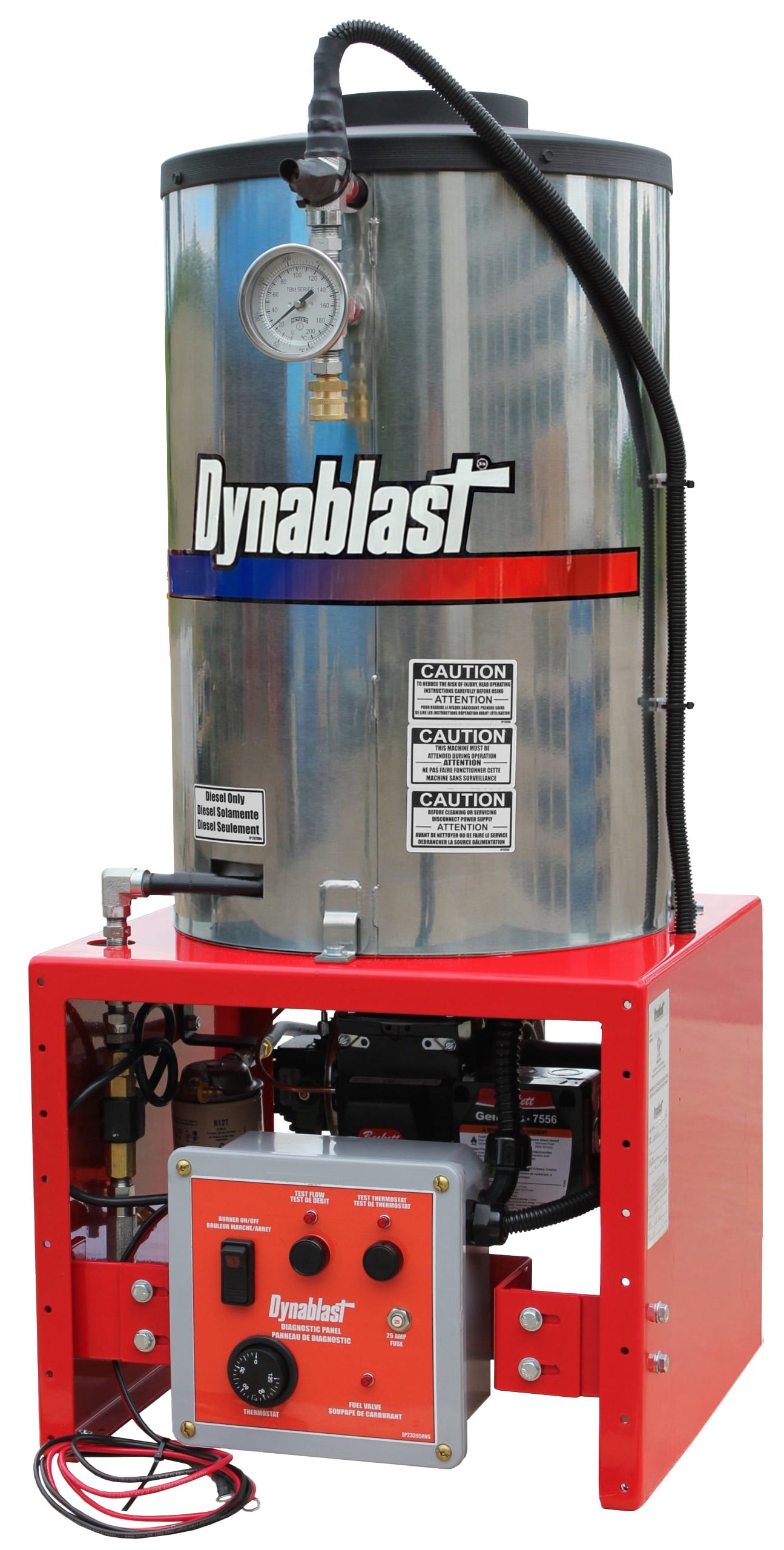 Dynablast HV300FLS-12VRED Hydrovac Hot Water Heater